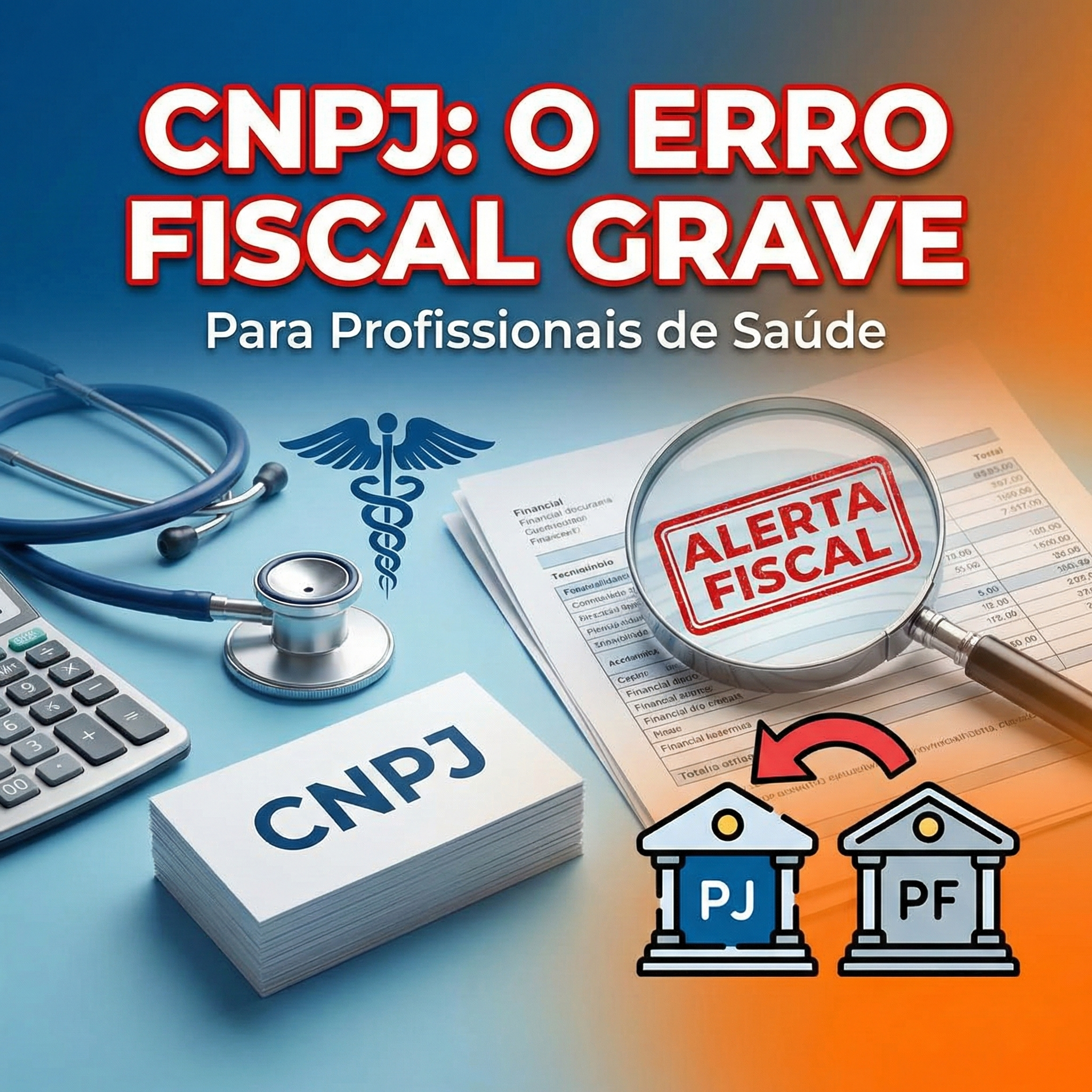CNPJ para Profissionais de Saúde: O erro fiscal grave que a Receita Federal está de olho. Como evitar a cobrança retroativa?