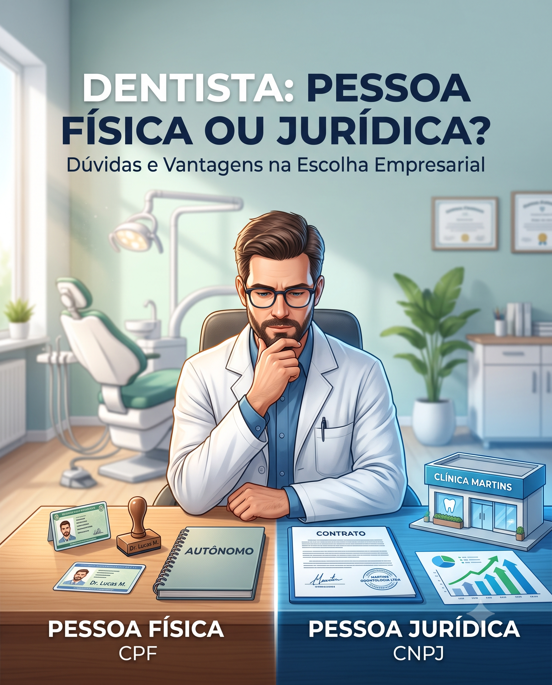 Pessoa Física ou Pessoa Jurídica: o que todo dentista precisa decidir antes de abrir o consultório